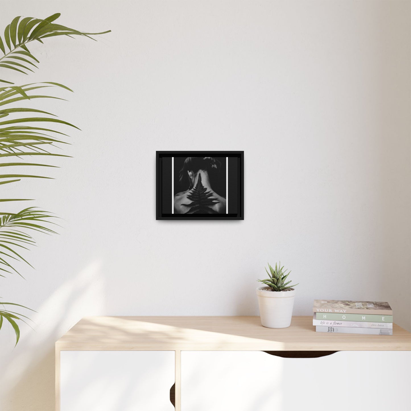 Framed Fern Canvas Art Print, Botanical Wall Decor, Nature Home Aesthetic, Gift for Plant Lovers, Modern Artwork for Living Room - Sup3r
