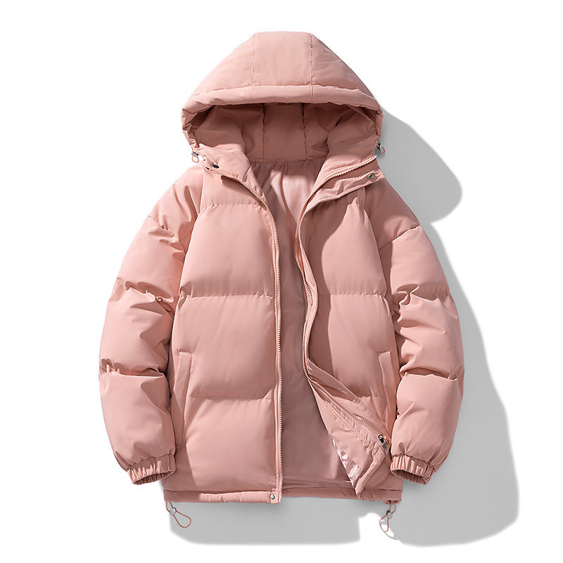 Men's Hoodie Coat Winter Fashion Solid ZIp-up Thickened Cotton-padded Jacket Casual Warm Outwear Top Clothing - Sup3r