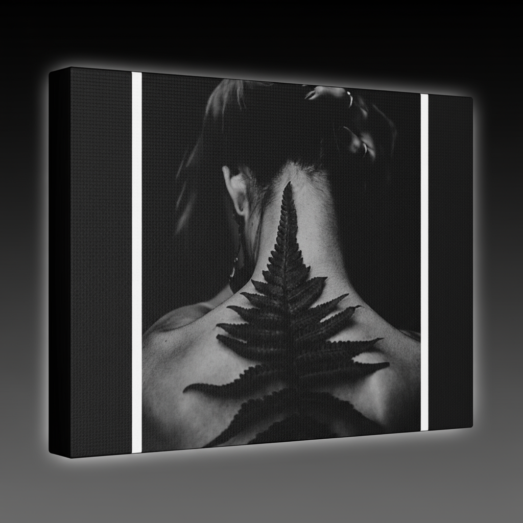 Fern Canvas Art - Gradient Background
