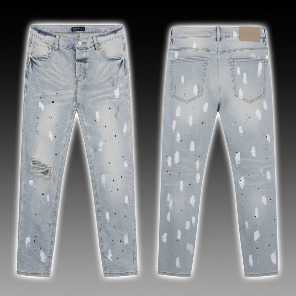 Purple Jeans - Gradient Background with Glow