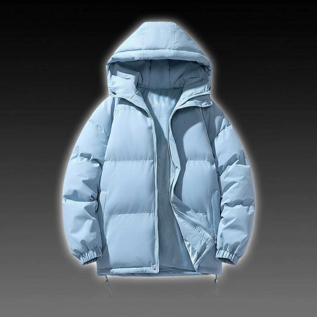 Winter Hoodie Coat - Gradient Background
